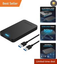 Sleek Black 2.5 Inch SATA External Hard Drive Enclosure - Hot-Swappable Design picture