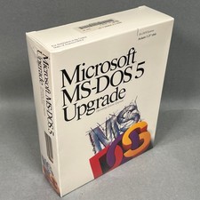 SEALED Vintage Microsoft MS-Dos 5 Upgrade PC Software Includes 5.25