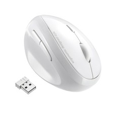2.4G Wireless Left Handed Ergonomic Mouse 5 Button DPI Vertical White picture