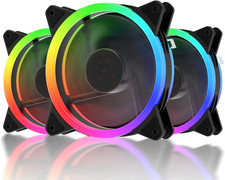 Uphere 120mm RGB Quiet Edition Case Fans - High Airflow, 3 Pack picture