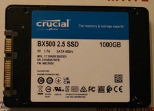Crucial BX500 2.5 SATA 1TB SSD CT1000BX500SSD1 Previously Used Still Working picture