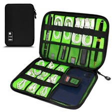 Electronics Organizer,Travel Cord Organizer Pouch,Cable Medium, A1-M-Black picture