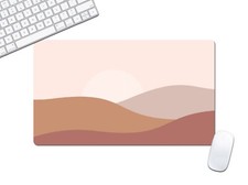 Boho Desk Mat, Pink Computer Gaming Keyboard Mouse Pad Multiple Sizes - DMAT35 picture