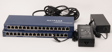 2x Netgear ProSafe 16 Port 10/100 PoE Switch FS116P v2 w/ Power 32 ports total picture