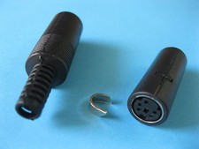 10 pcs Standard Mini DIN Jack 5 Pin Female Connector with Plastic Handle New picture