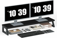 Dual Monitor Stand Riser, 39 Inch Large Computer Monitor Stand for 2 Monitors, C picture