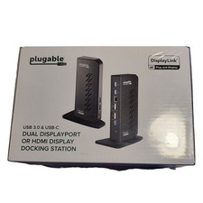Plugable UD-6950Z USB 3.0 & USB-C Dual 4K DisplayPort HDMI Docking Station picture