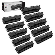 LD Compatible Replacement Fits for HPQ2612A 12A 10PK Black Laser Toner Cartridge picture