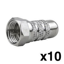 Construct Pro RCA Female to F Male Adaptors (10 Pack) picture