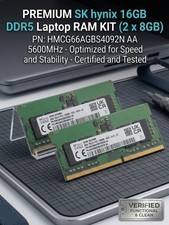SK hynix 16GB DDR5-5600 PC5-44800 262-Pin SO-DIMM Kit (2x8GB)HMCG66AGBS4Q92N picture