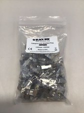BAG OF 100 BLACK BOX C6EZSP CATEGORY 6 EZ SHIELDED PLUGS LOT OF 77 picture