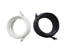 Ultra Clarity Cables Cat 6 Ethernet cable 30ftindoor and outdoor Black and white picture