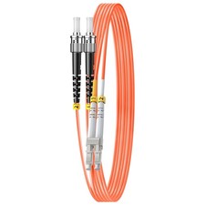 OM1 LC to ST Multimode Fiber Patch Cable, 5FT/1.6m, 1Pack picture
