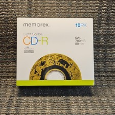 Memorex 10 Pack Light Scribe CD-R 52x 700mb 80 Min Sealed  picture