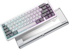 YUNZII AL68 Wireless Aluminum Mechanical Keyboard Silver QMK VIA HotSwap OpenBox picture