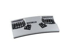 Black - Kinesis Advantage2 Silver Ergonomic Keyboard (KB605) picture