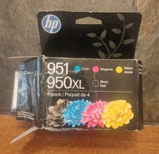 4 Pk OEM HP 950XL Black & 951 Color Ink Cartridges Exp 2027. OB(Please Read) picture