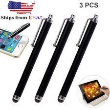 3 Pack Universal Black Touch Screen Pen Metal Stylus Fr iPhone 8 7 iPad Samsung picture