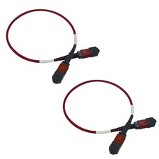 2 PCS 0.3m MPO Female To Female Fiber Optic Patch Cord OM4 MultiMode Jumper picture