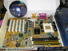 NEW VINTAGE ECS ELITE GROUP 848P-A INTEL 848P -A P4 FSB 800 MAINBOARD W DISC picture
