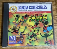 Vintage Dakota Collectibles Rasta Fun Embroidery 20 Designs CD 970038 picture