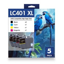 5pk LC401XL LC401 Ink Cartridges for Brother MFC-J1010DW MFC-J1012DW MFC-J1170DW picture