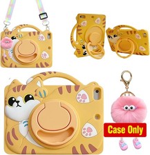 Case for Galaxy Tab A9 8.7 inch 2023, Cute Cat Design, Soft Silicone with Lanyar picture