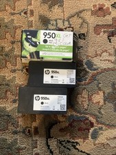 Lot of 3 New HP GENUINE 950XL Black Ink Cartridge Expired 2018/2022 picture