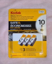 Kodak 10B Black Ink Triple Pack - 3 × 425 Pages Sealed Box Unopened  picture