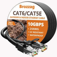 150ft Cat6 Outdoor Direct Burial Ethernet Cable Waterproof High Speed picture