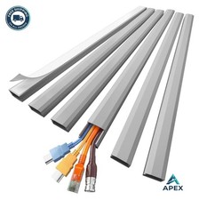Cord Hider 85 In 1.18 In Wide Grey PVC Cable Raceway for 3-4 Wires on Wall picture