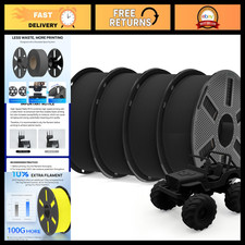 High-Speed Matte PETG 1.75mm Filament Bundle, Black, 4.4KG - 3D Printing Materia picture
