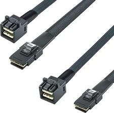 Pack of 2 SFF-8643 to SFF-8087 SAS Cable, Internal Mini SAS HD 0.5~1 Meter picture