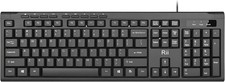 Compact USB Wired Keyboard Low Profile Keys Quiet Typing Black 1PCS picture