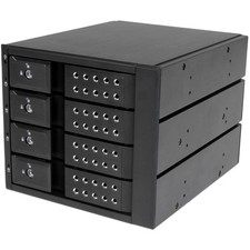 StarTech 4 Bay Aluminum Trayless Hot Swap Mobile Rack Backplane for 3.5in SAS picture