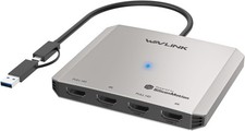 Wavlink Usb-C Usb-A To 4 Hdmi Adapter Quad Monitor 4K Display Splitter picture