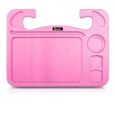 4 in 1 Car Steering Wheel Tray - 2024 Upgraded Pink Tray with Dual picture