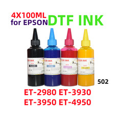4X100ML Premium DTF  ink bottles for ET-2980 ET-3930 ET-3950 ET-4950 502 picture