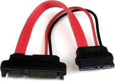 6in Slimline SATA to Adapter with Power - F/M Red  picture