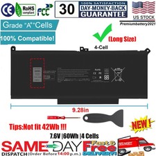 ✅F3YGT Battery For Dell Latitude 12 13 14 E7280 E7480 7480 7490 7380 7390 DM3WC picture