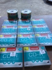 Maxell CD-R 700MB 80 Min Blank CDs 5- 50 Pack Sealed Lot of 155 CDs  Total Lot picture