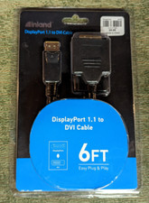  Inland DisplayPort Male to DVI-D Male Connector Cable 6 ft. - Black picture