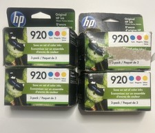 X4 Genuine HP 920 OEM Original Ink Cartridges Cyan Magenta Yellow Exp. Dec. 2022 picture