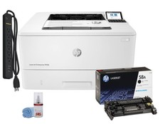 HP LaserJet Enterprise M406DN Monochrome Business Printer + Surge Protector + picture