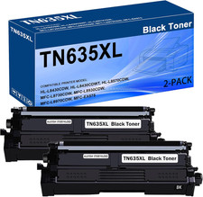 MAYONFORWARD TN635XL Black Toner 2-Pack High Yield 5500 Pages for Brother NEW picture