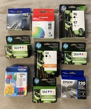 LOT OF EPSON CANON HP BROTHER GENUINE INK CARTRIDGES NEW IN BOX picture