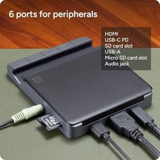 BLACK - ZAGG 6-PORT MEDIA HUB – FOR IPAD, CHROMEBOOK, ANDROID & MORE – HDMI 4K picture