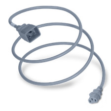 15 Pack of C13 C20 15A 250V 14/3 SJT Power Cord - Gray - 2ft picture