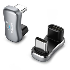 MoKo 180 Degree USB-C Adapter, U-Shape Connector with PD 100W/10Gbps, Gray | Esp picture