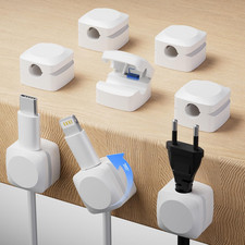 Rotatable Cord Organizer Clips (8-Pack) | Strong Adhesive Desk & Car Holder picture